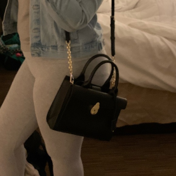 All black calvin klein center divide purse (long black strap not included) - Picture 1 of 2